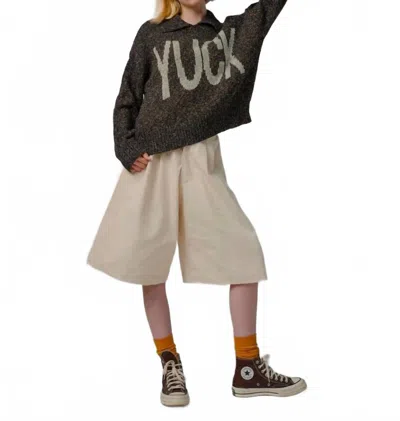 Degen Yuck Collared Sweater In Black