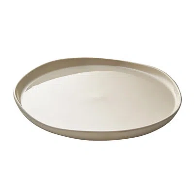 Degrenne Paris Brume Set Of 4 Round Dinner Plates 26 Cm In Sand