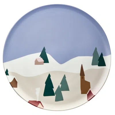 Degrenne Paris Destination Montagne - Round Shared Plate 32 Cm In Blue;brown;green