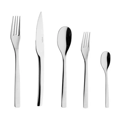 Degrenne Paris Guest Miroir 5 Piece 18/10 Stainless Steel Flatware Set, Service For 1
