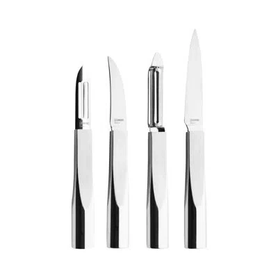 Degrenne Paris L'econome By Starck Kitchen 4 Piece Assorted Knife Set In Silver