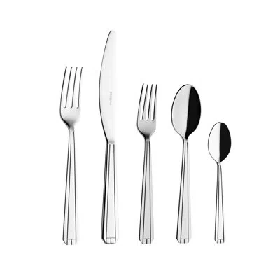 Degrenne Paris Normandy 5 Piece 18/10 Stainless Steel Flatware Set, Service For 1