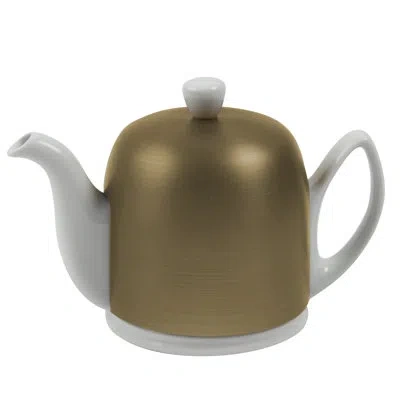 Degrenne Paris Salam Teapot In White,bronze
