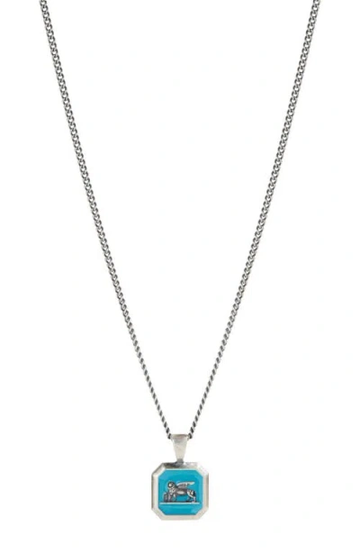 Degs & Sal Venetian Lion Pendant Necklace In Blue