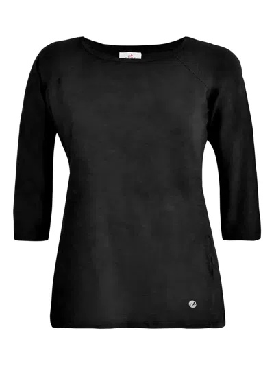 Deha Crew-neck Top In Black