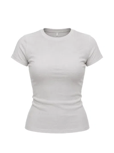 Deha Crew-neck Short-sleeve T-shirt In White