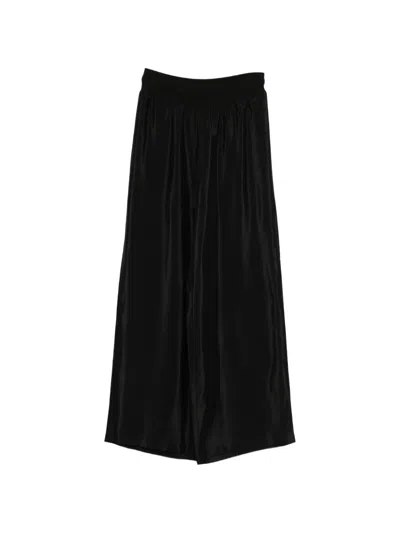 Deha Drawstring Palazzo Pants In Black