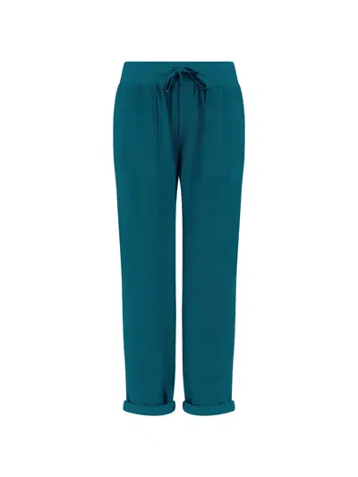 Deha Drawstring Patch-pocket Trousers In Green