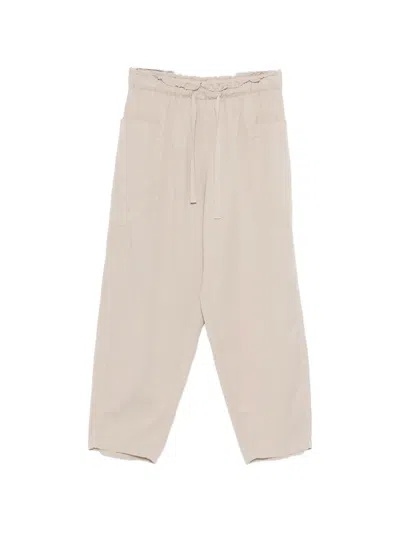 Deha Drawstring Trousers In Neutral