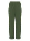Deha Elastic-waist Cuffed Trousers In Green