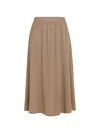 Deha Elasticated Midi Skirt In Brown