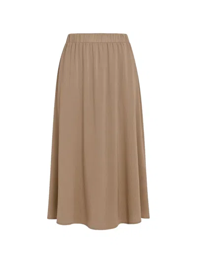 Deha Elasticated Midi Skirt In Brown