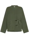 Deha Tie-waist Patch-pocket Jacket In Multi
