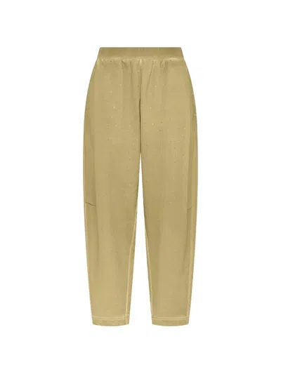 Deha Rhinestone-embellished Cotton Track Pants In Brown