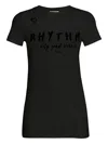 Deha Rhythm Printed T-shirt In Black