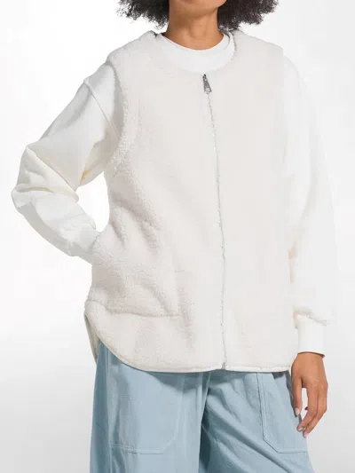 Deha Teddy Vest In Bianco