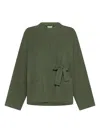 Deha Tie-waist Patch-pocket Jacket In Green