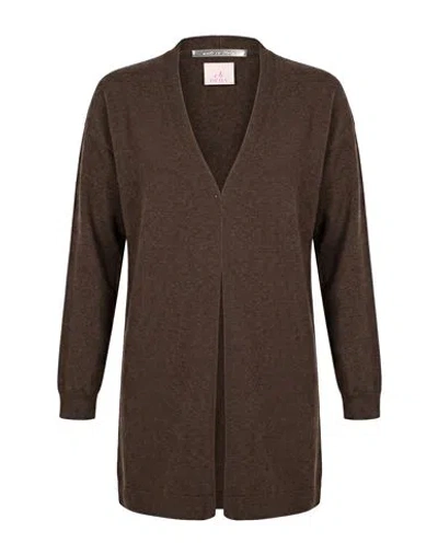Deha Woman Cardigan Taupe Size Xs Polyester, Wool, Viscose, Cashmere In Grey