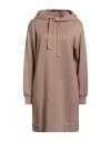 Deha Woman Mini Dress Light Brown Size M Polyester, Viscose, Polyamide In Brown