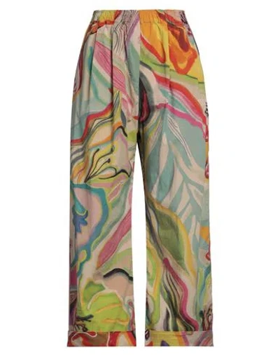 Deha Woman Pants Beige Size M Cotton, Elastane