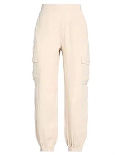 Deha Woman Pants Beige Size Xl Linen In Neutral