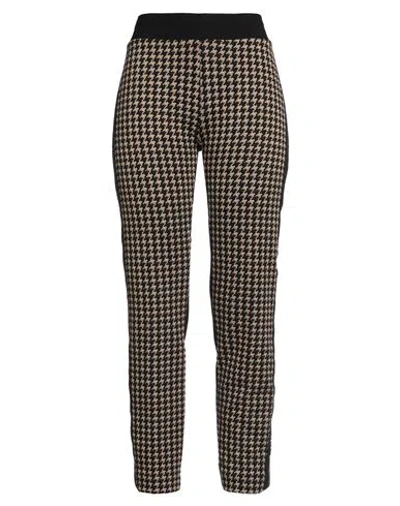 Deha Woman Pants Camel Size L Polyester, Viscose, Polyamide, Elastic Fibres In Beige