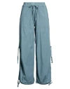 Deha Woman Pants Slate Blue Size M Cotton, Elastic Fibres