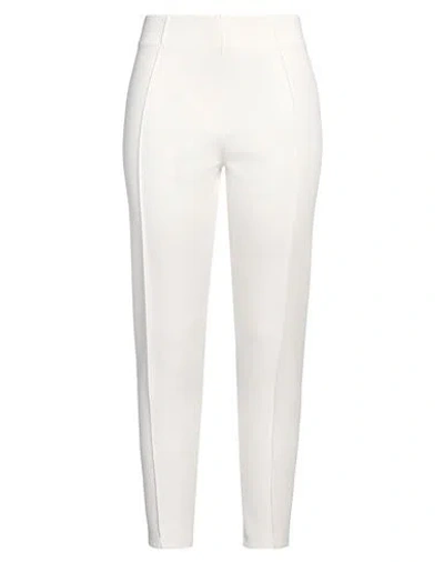 Deha Woman Pants White Size L Polyester, Elastane In White