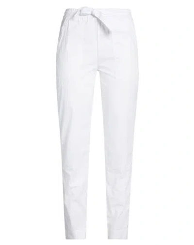 Deha Woman Pants White Size S Cotton, Elastane