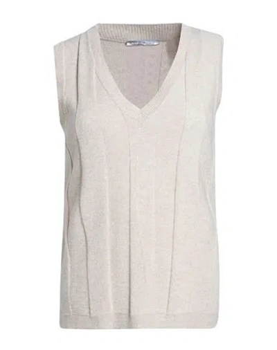 Deha Woman Sweater Beige Size Xl Polyamide, Wool, Viscose, Cashmere