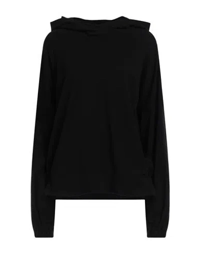 Deha Woman Sweatshirt Black Size Xs Modal, Cotton, Elastic Fibres