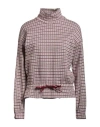 Deha Woman T-shirt Burgundy Size S Polyester, Cotton, Polyamide, Elastic Fibres In Pink