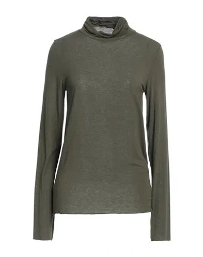 Deha Woman T-shirt Military Green Size L Viscose, Polyamide, Cashmere, Elastomultiester In Green