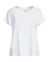 Deha Woman T-shirt White Size L Cotton, Viscose