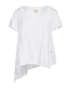 Deha Woman T-shirt White Size M Cotton, Viscose, Linen In White