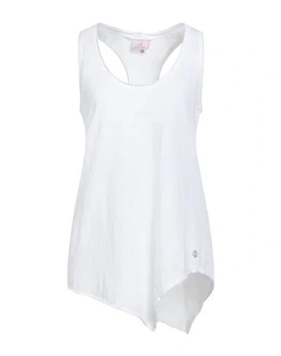 Deha Woman Tank Top White Size L Cotton