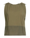 Deha Woman Top Military Green Size S Paper, Linen