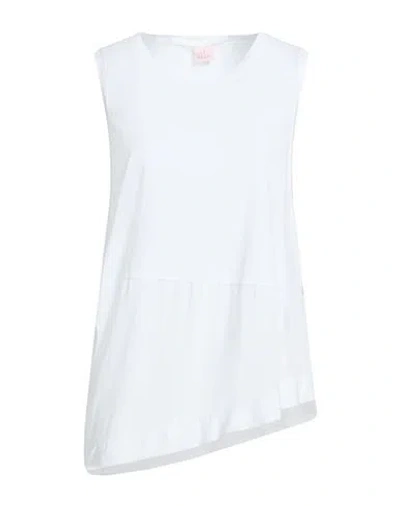 Deha Woman Top White Size S Cotton In Multi