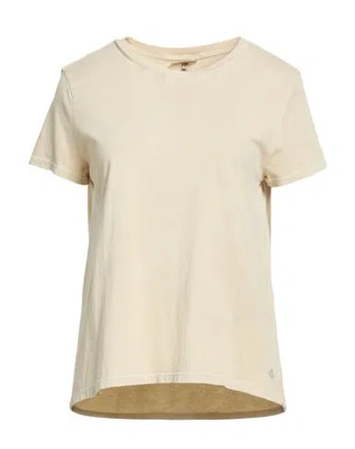 Deha Woman T-shirt Beige Size M Cotton