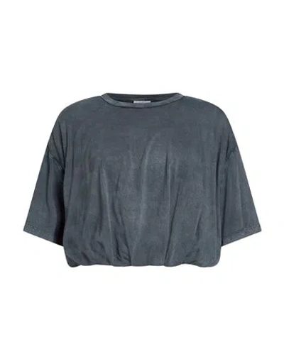 Deha Woman T-shirt Charcoal Size M Cotton In Grey