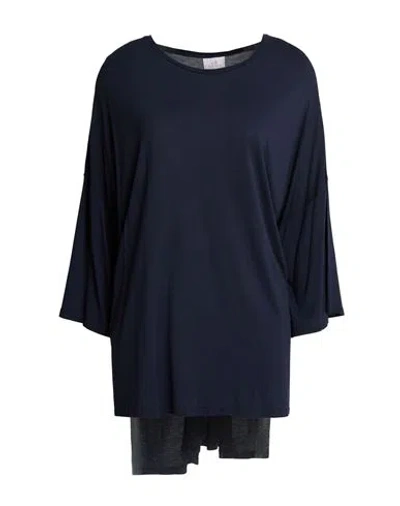 Deha Woman T-shirt Midnight Blue Size L Viscose
