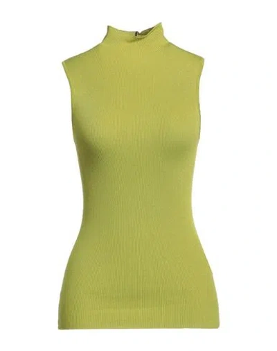Deha Woman Turtleneck Lime Green Size Xs Viscose, Acrylic, Elastic Fibres