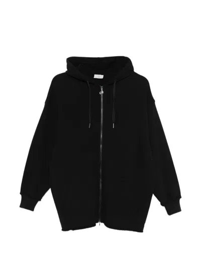 Deha Zipped Hoodie In Black