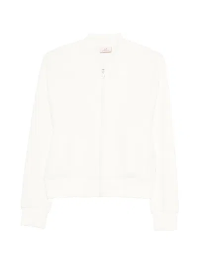 Deha Zip-up Cardigan In White