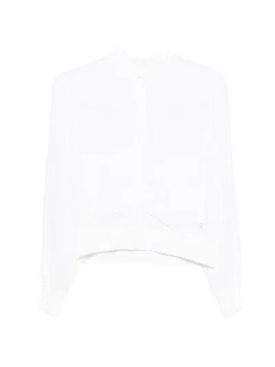 Deha Zip-up Cropped Jacket In White
