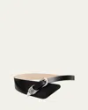 Dehanche Alcott Asymmetrical Leather Belt In Black