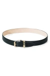 Dehanche Alegra Mixed Metal Leather Belt In Black