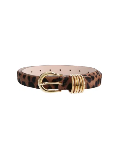 Dehanche Animalier Belt "hollyhock" In Brown