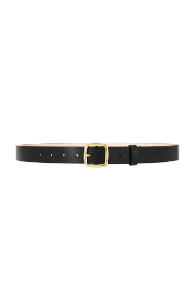 Dehanche Baptiste Leather Belt In Black & Gold
