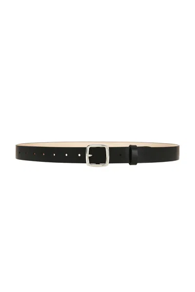 Dehanche Baptiste Leather Belt In Black & Silver